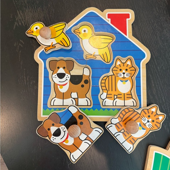 Melissa & Doug 2 Jumbo Knob Puzzles - Picture 3 of 11